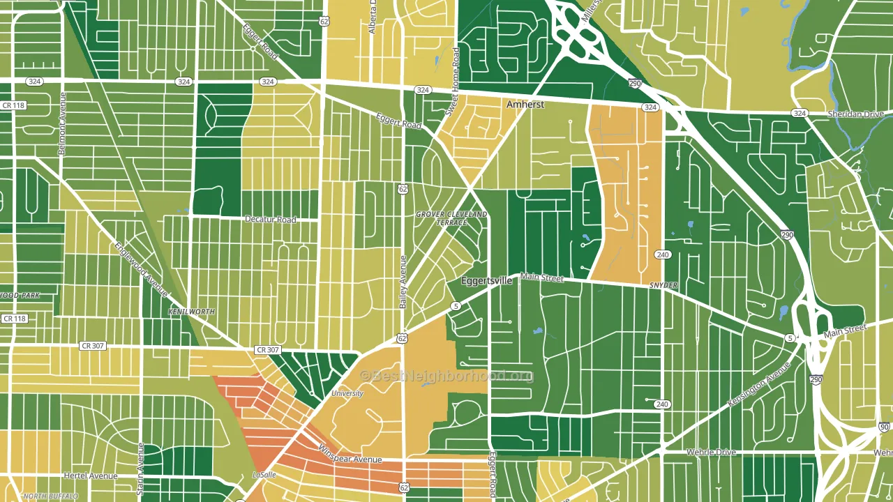 Eggertsville, NY block-group voter-turnout map