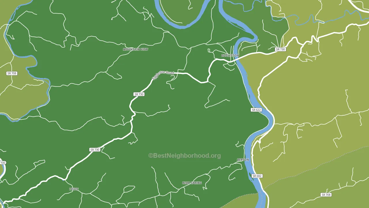 Eggleston, VA block-group voter-turnout map