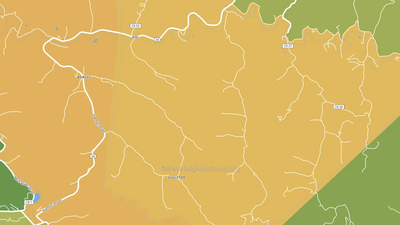 Eggleton, WV block-group voter-turnout map