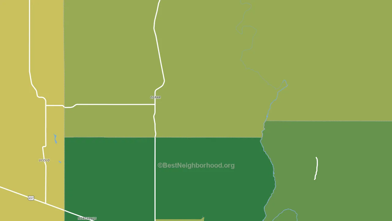 Egnar, CO block-group voter-turnout map