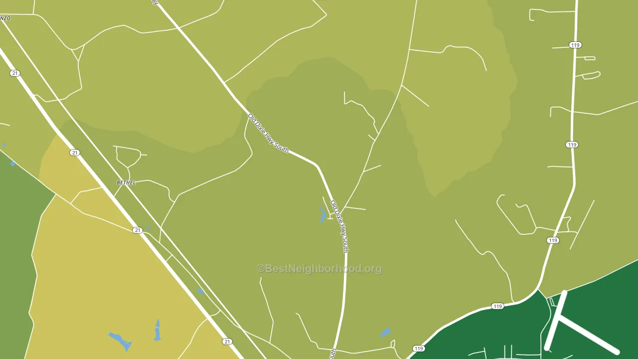 Egypt, GA block-group voter-turnout map
