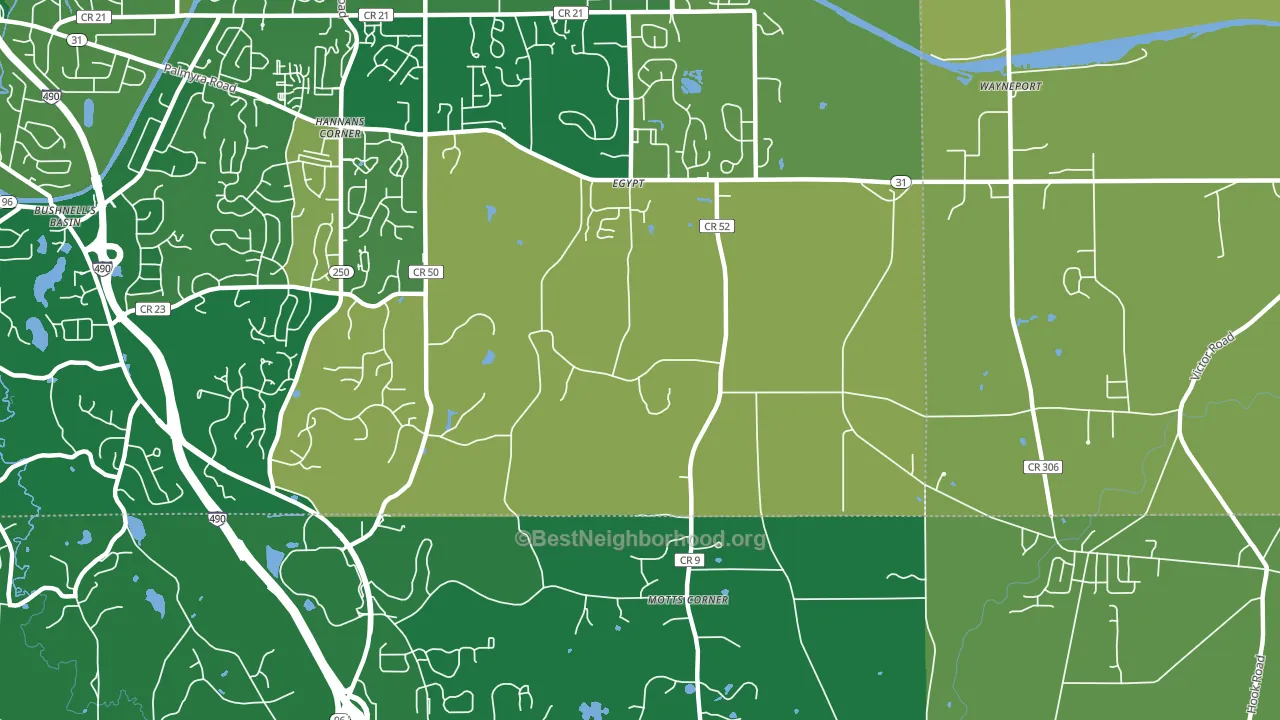 Egypt, NY block-group voter-turnout map