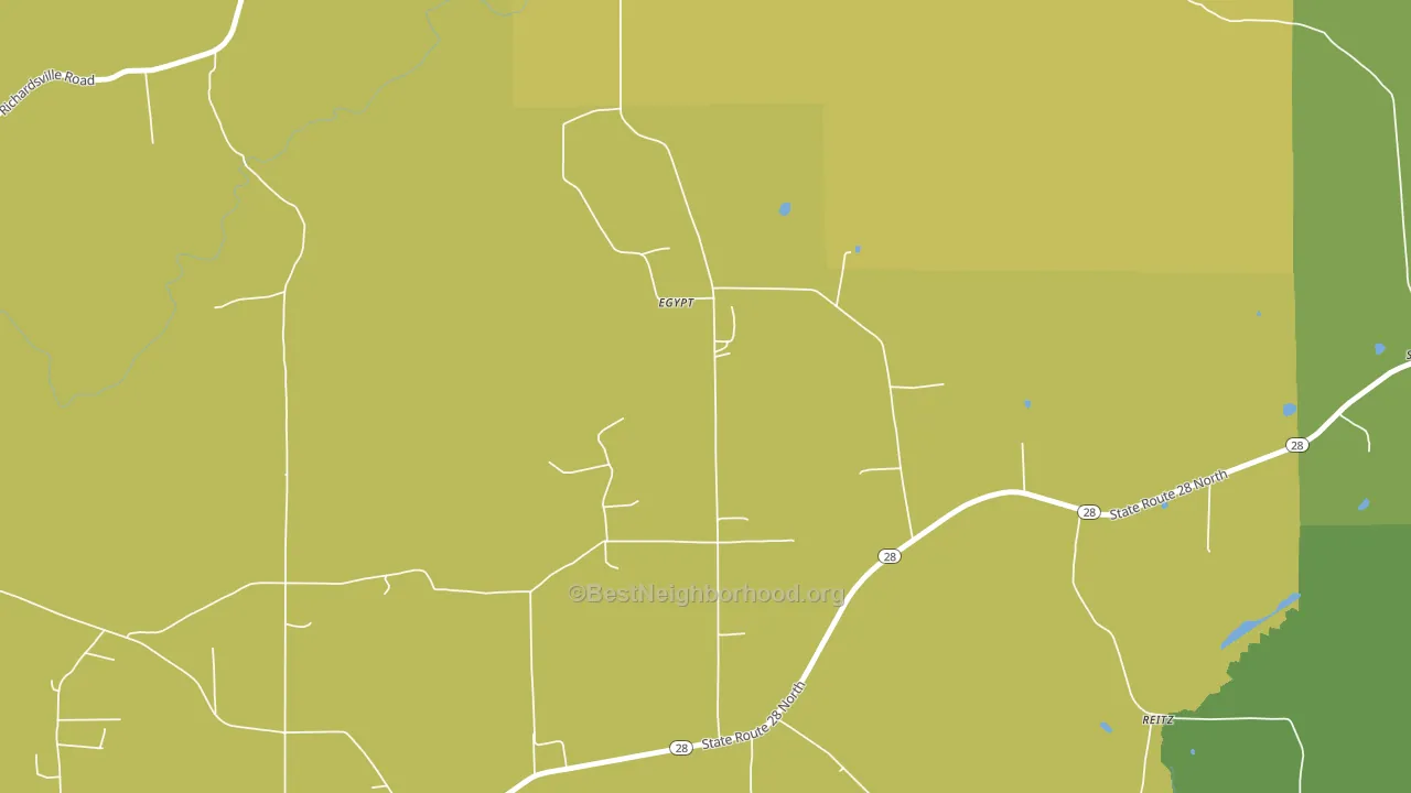 Egypt, PA block-group voter-turnout map