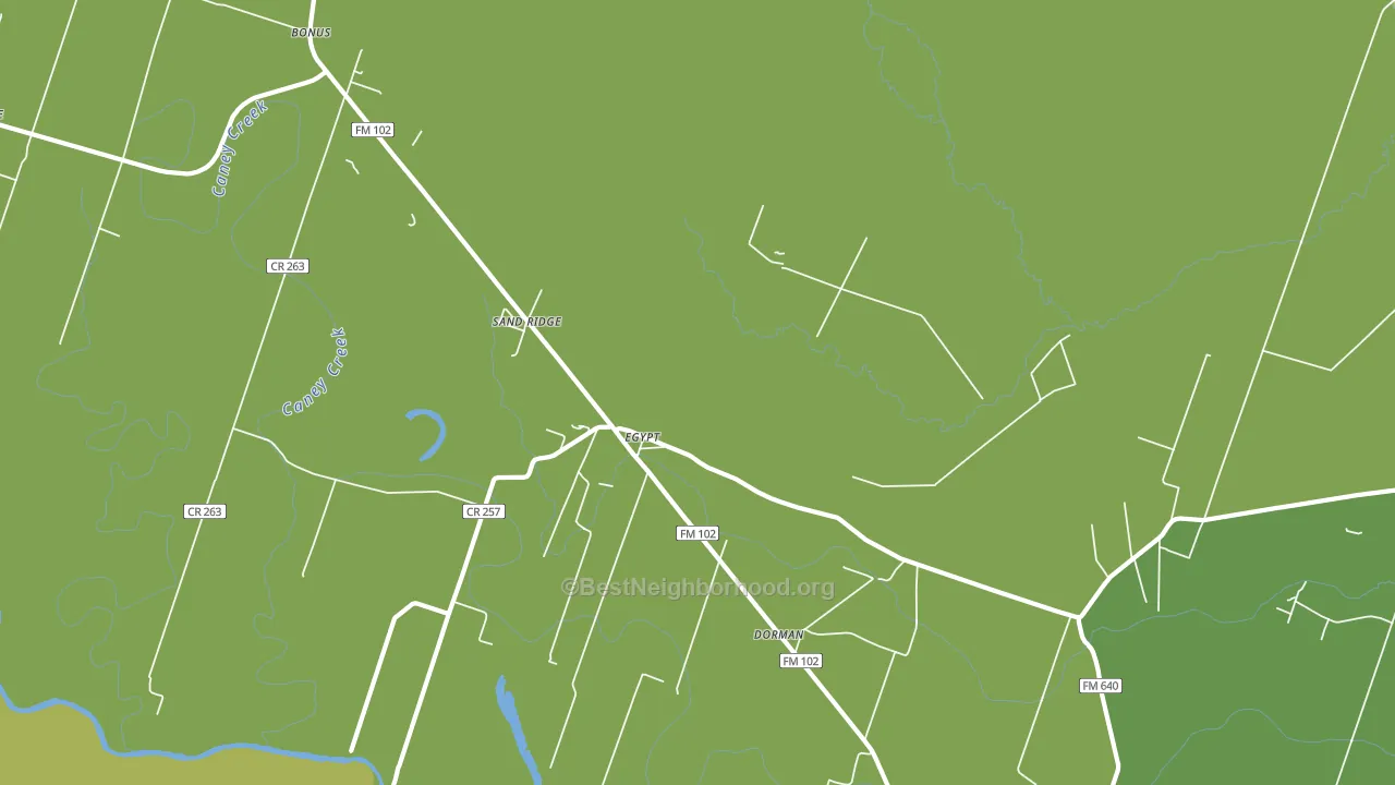 Egypt, TX block-group voter-turnout map