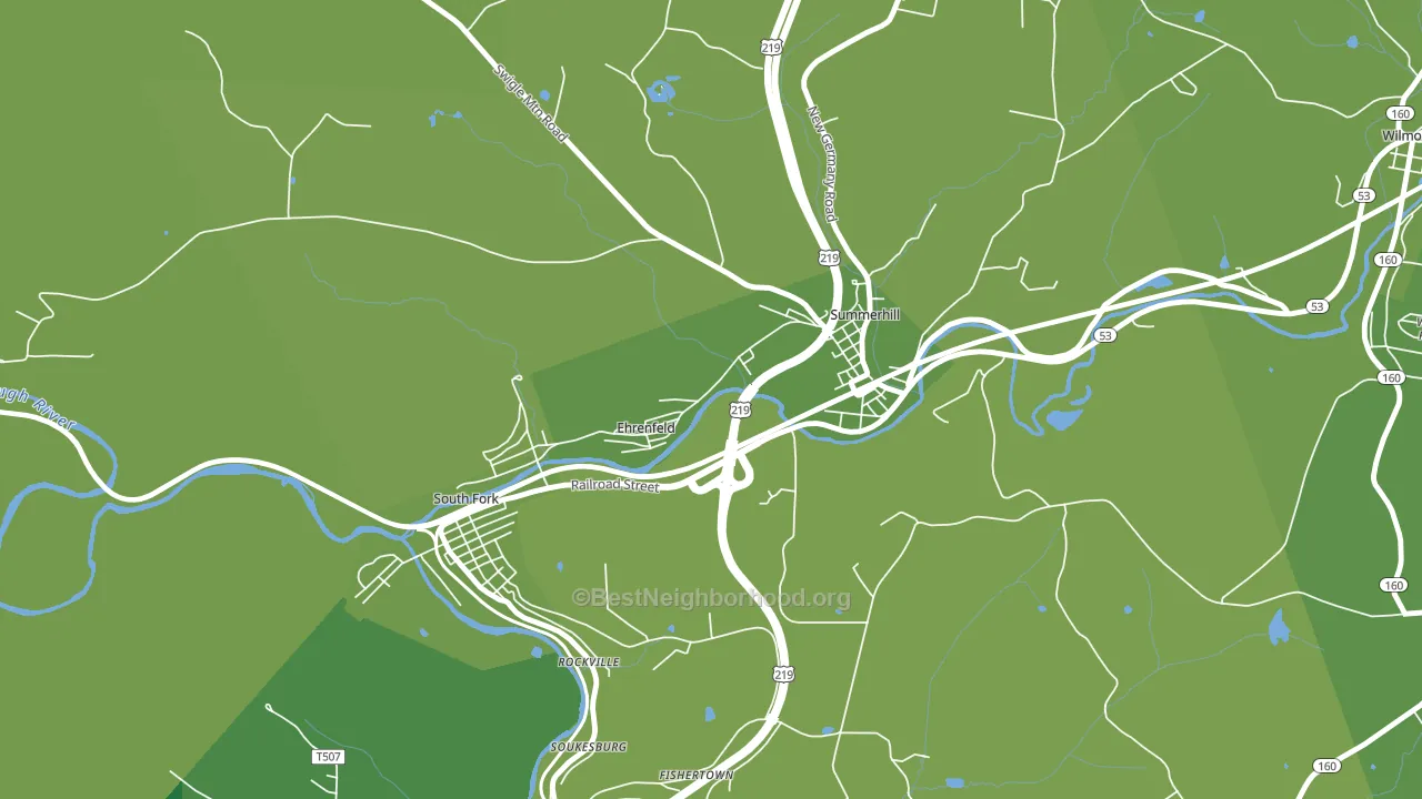 Ehrenfeld, PA block-group voter-turnout map
