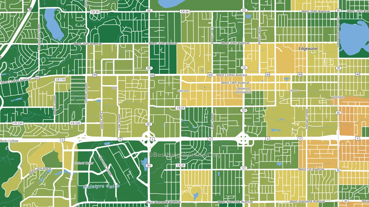 Eiber, Lakewood, CO block-group voter-turnout map