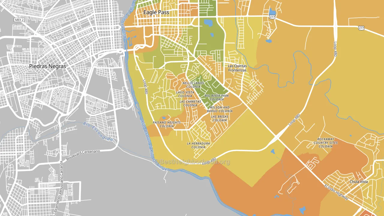 Eidson Road, TX block-group voter-turnout map
