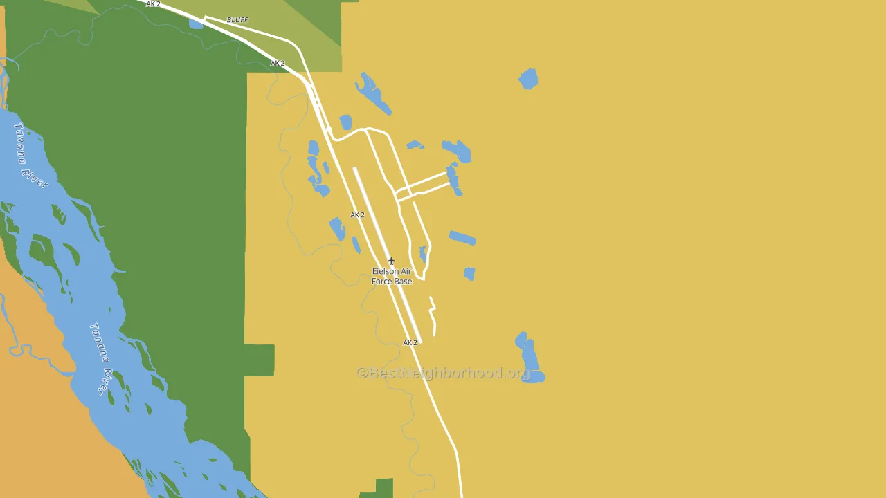 Eielson Afb, AK block-group voter-turnout map