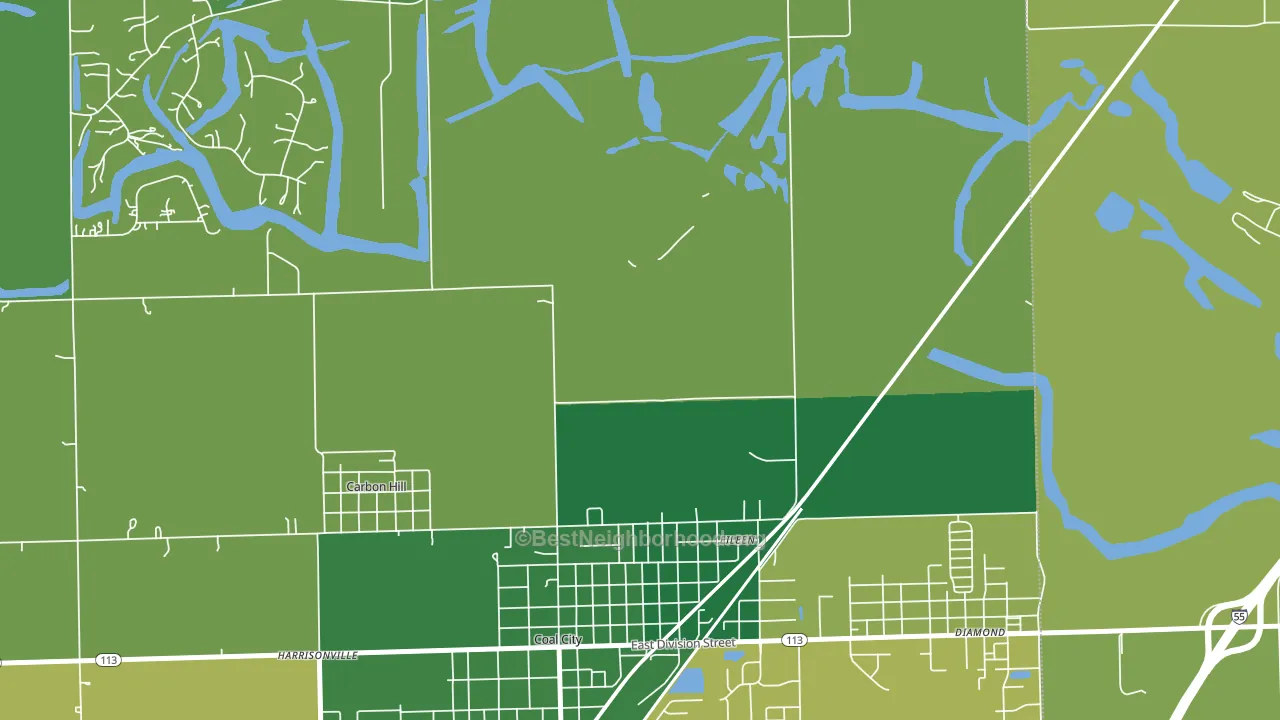 Eileen, IL block-group voter-turnout map