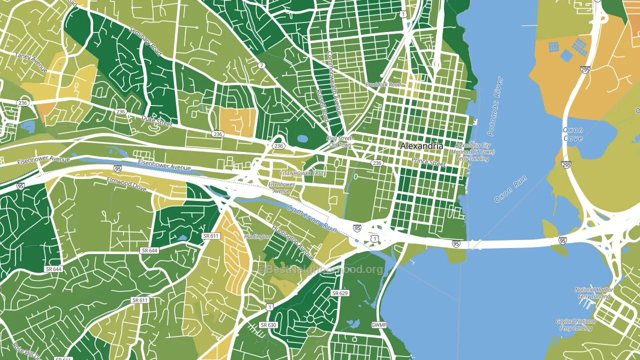 Eisenhower East, Alexandria, VA block-group voter-turnout map