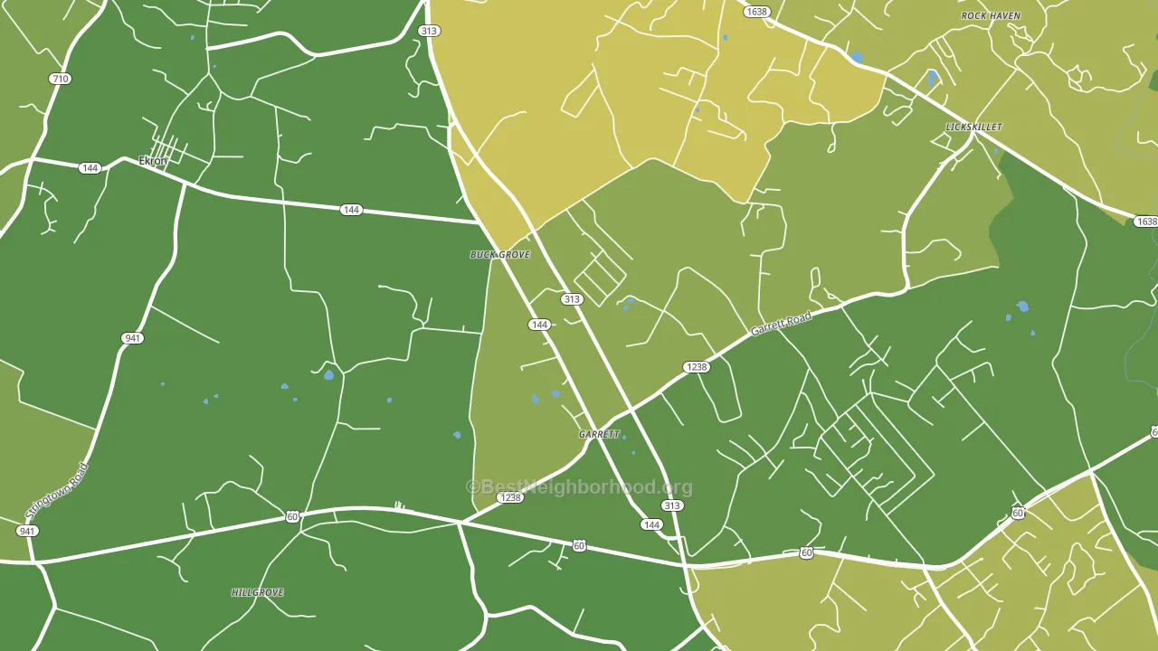 Ekron, KY block-group voter-turnout map