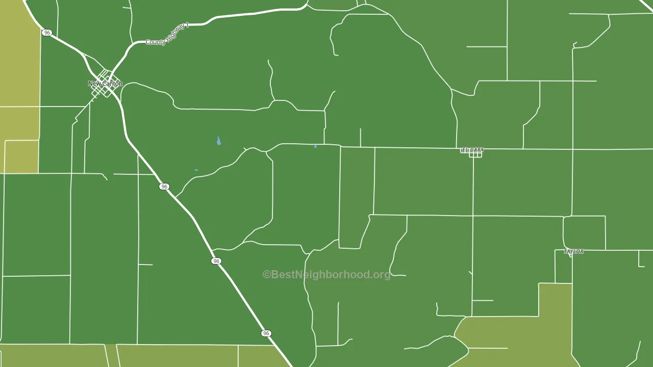 El Dara, IL block-group voter-turnout map