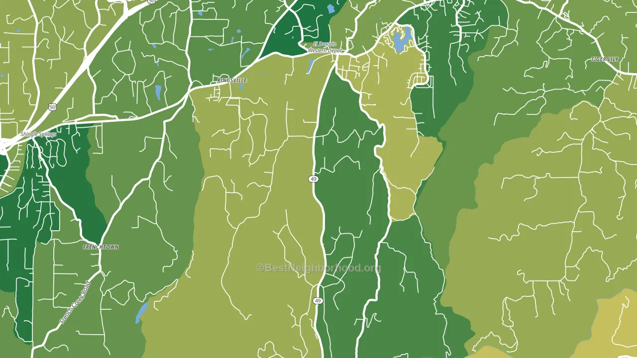 El Dorado, CA block-group voter-turnout map