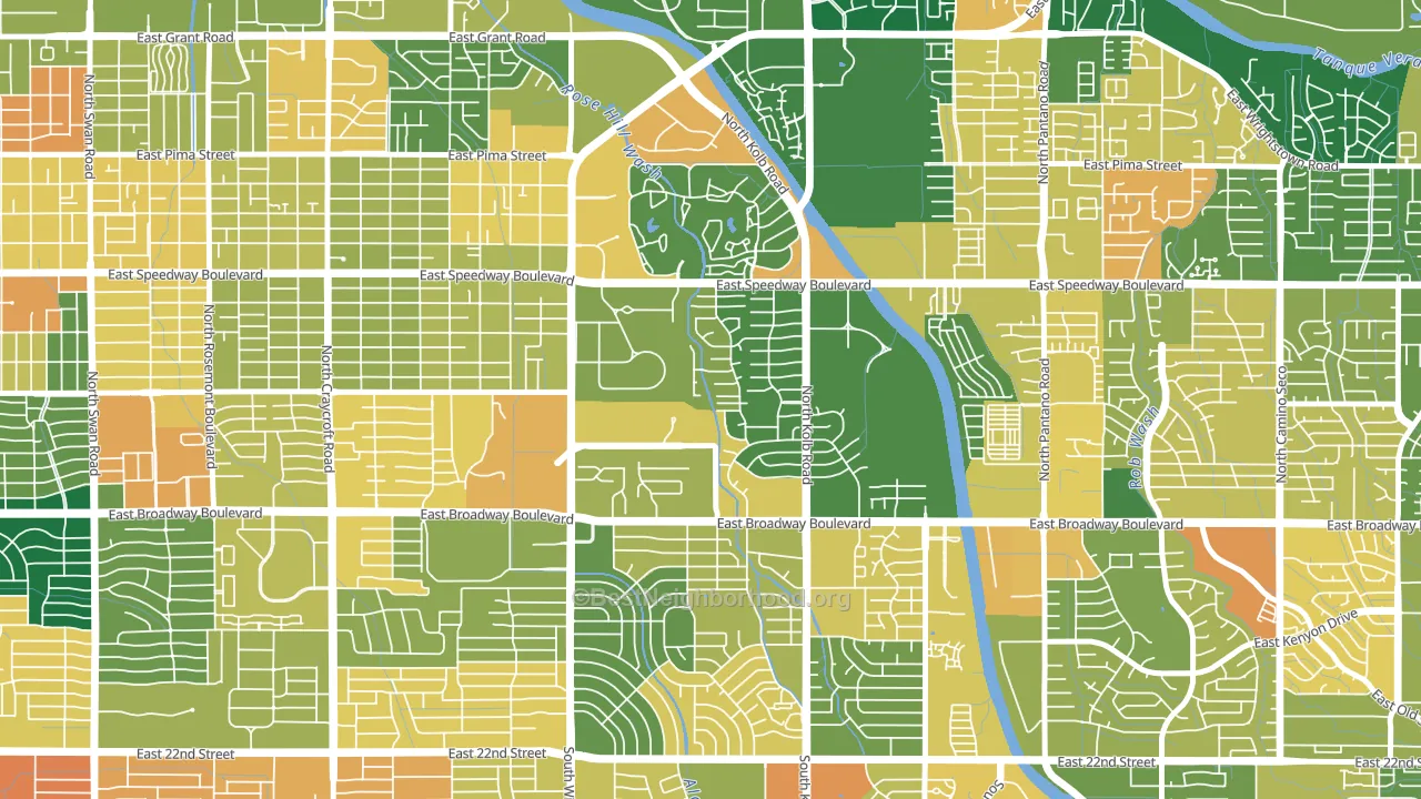 El Gheko, Tucson, AZ block-group voter-turnout map