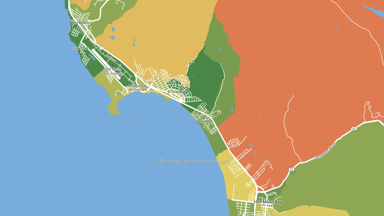 El Granada, CA block-group voter-turnout map