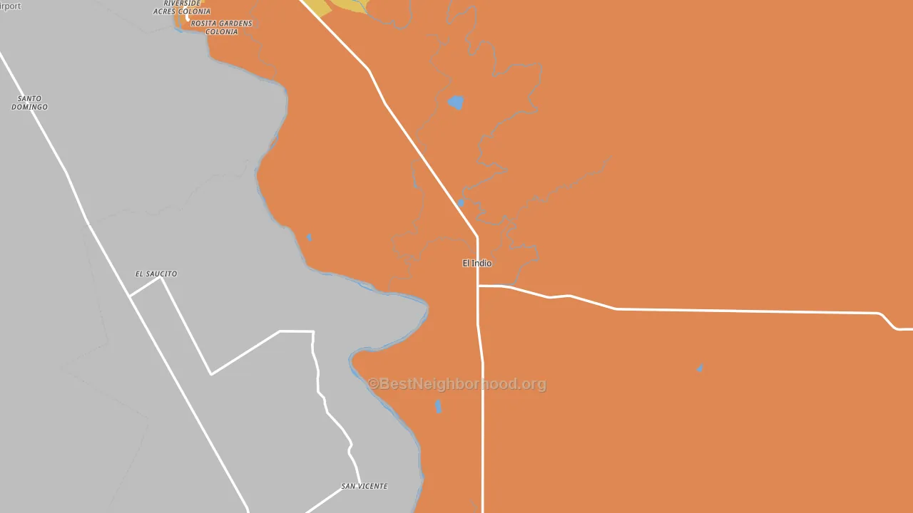 El Indio, TX block-group voter-turnout map