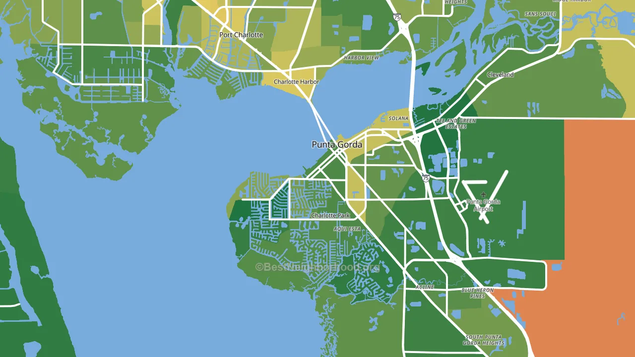 El Jobean, FL block-group voter-turnout map