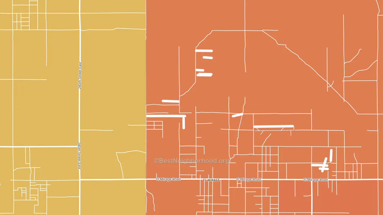 El Mirage, CA block-group voter-turnout map