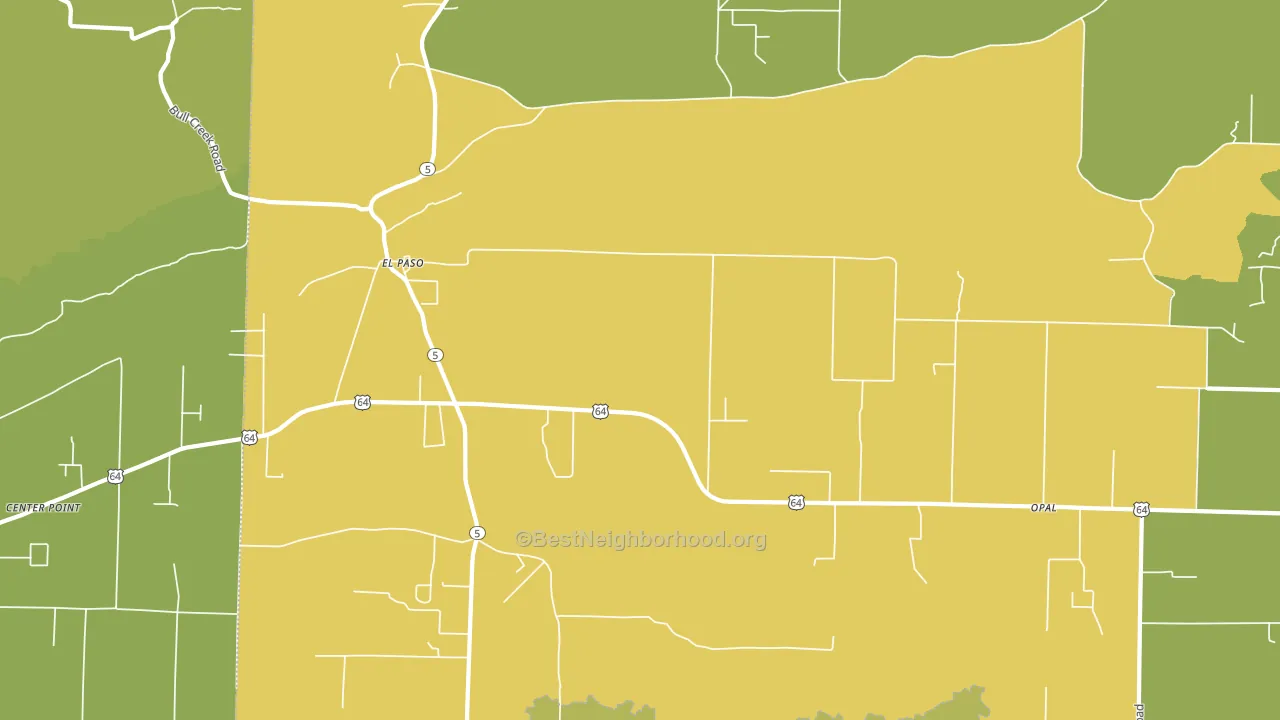 El Paso, AR block-group voter-turnout map