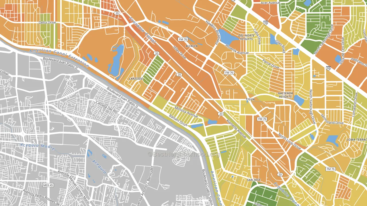 El Paso Lower Valley, El Paso, TX block-group voter-turnout map