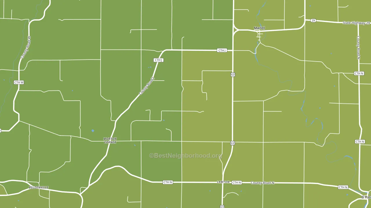 El Paso, WI block-group voter-turnout map