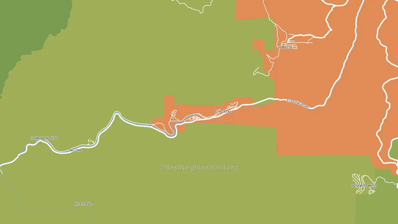 El Portal, CA block-group voter-turnout map