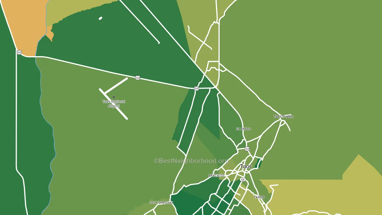 El Prado, NM block-group voter-turnout map