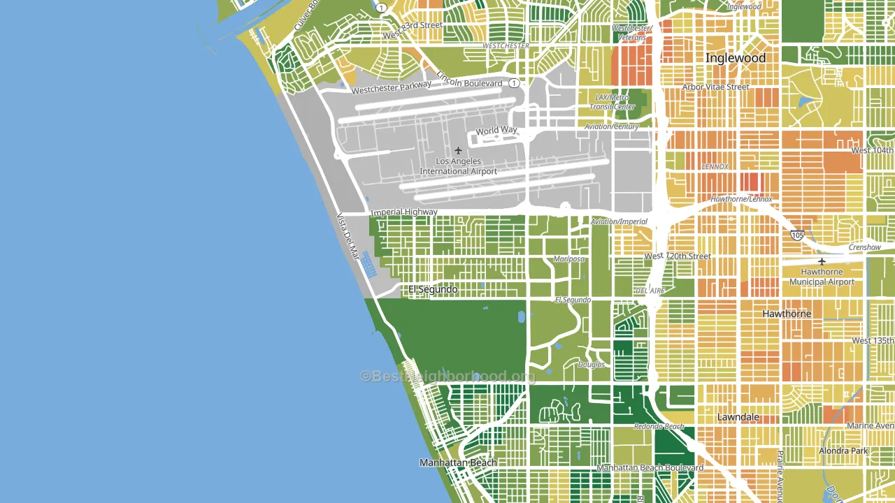 El Segundo, CA block-group voter-turnout map