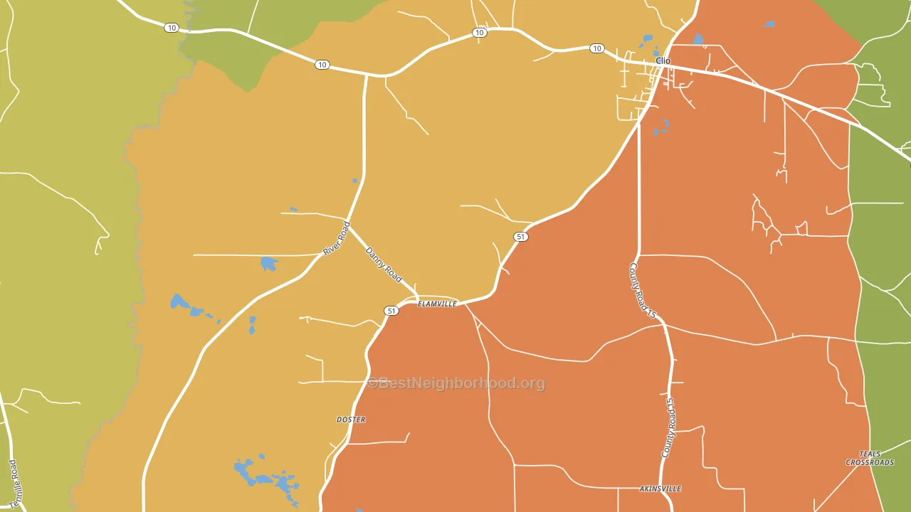 Elamville, AL block-group voter-turnout map