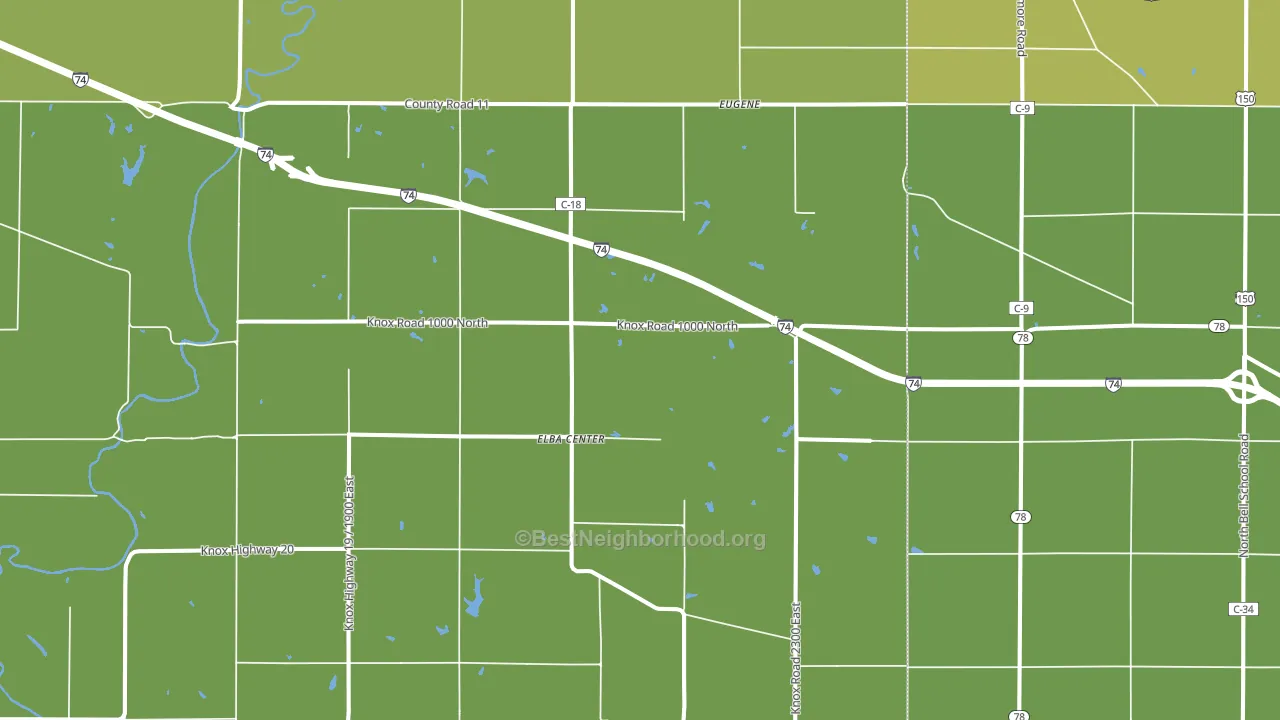 Elba Center, IL block-group voter-turnout map