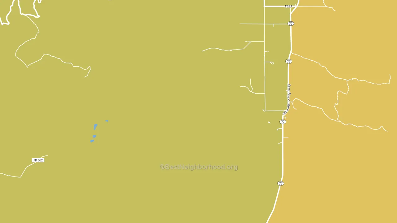 Elba, ID block-group voter-turnout map