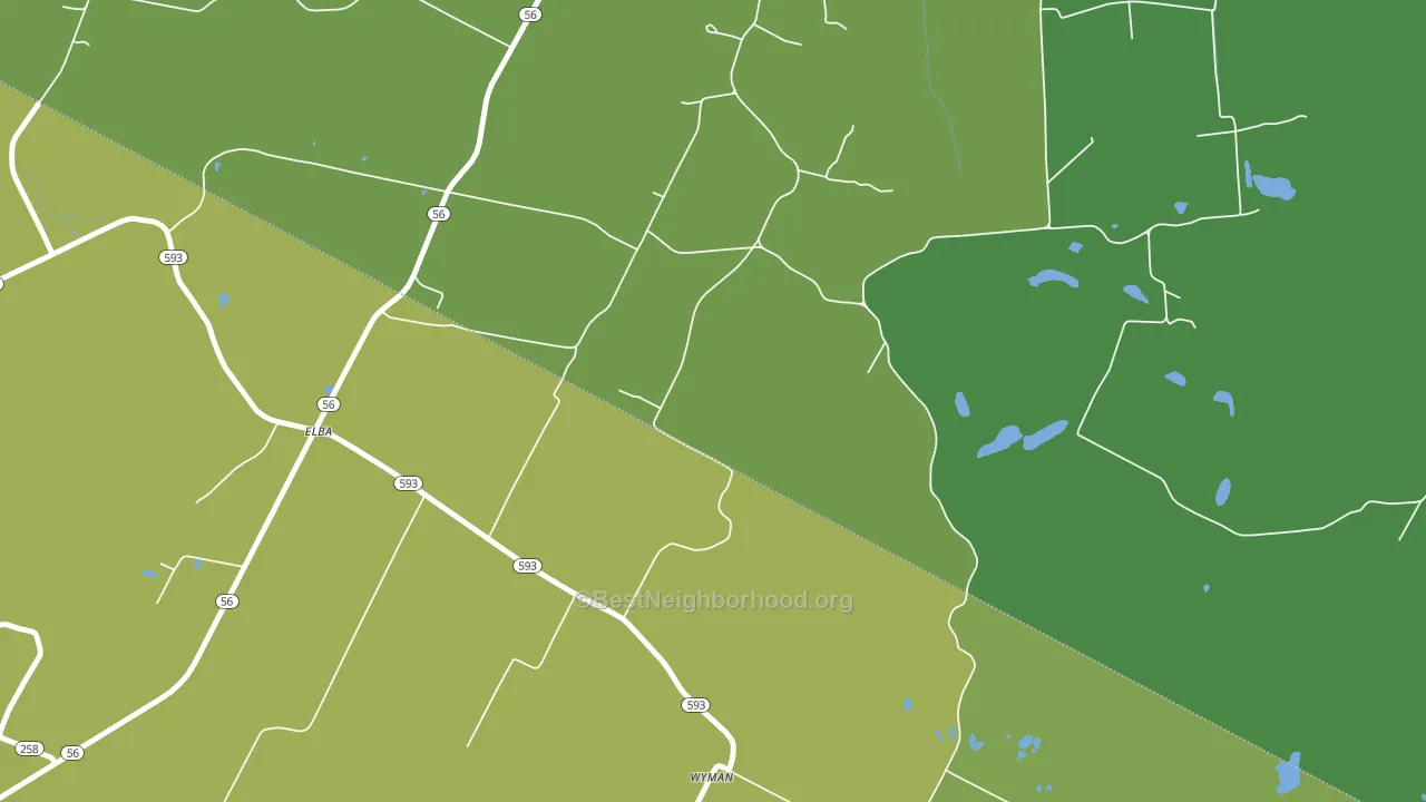 Elba, KY block-group voter-turnout map