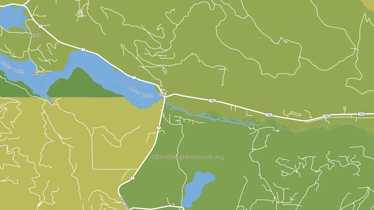 Elbe, WA block-group voter-turnout map