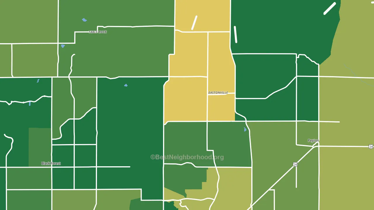 Elbert, CO block-group voter-turnout map