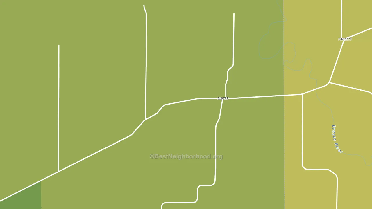Elbert, TX block-group voter-turnout map