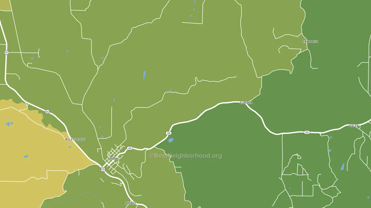 Elberta, AR block-group voter-turnout map
