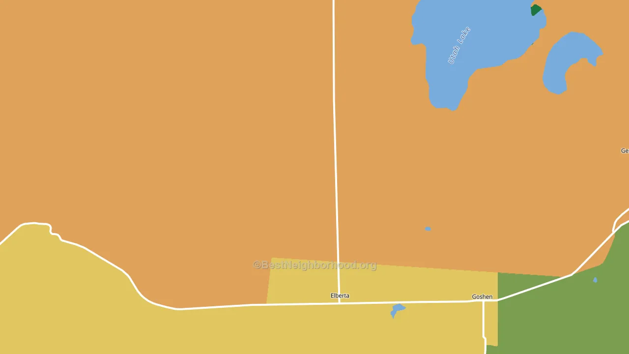 Elberta, UT block-group voter-turnout map