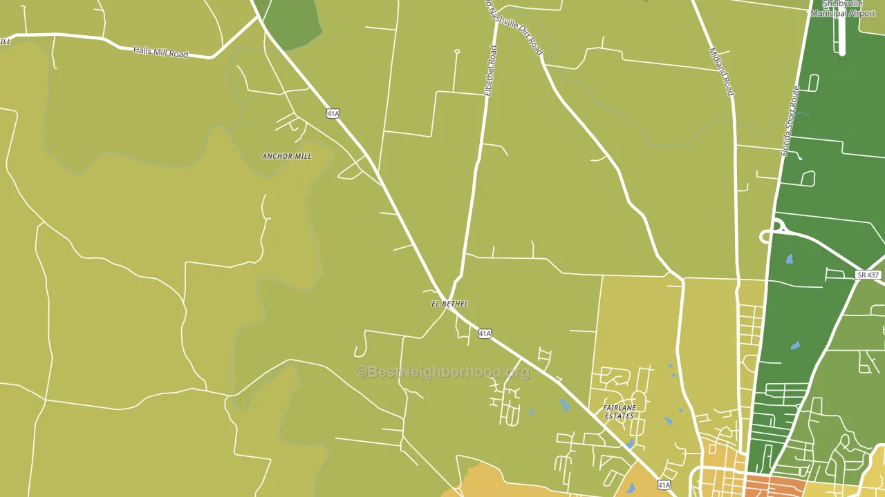 Elbethel, TN block-group voter-turnout map