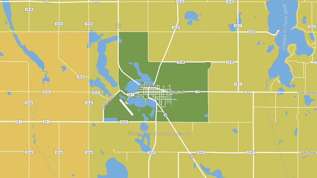 Elbow Lake, MN block-group voter-turnout map