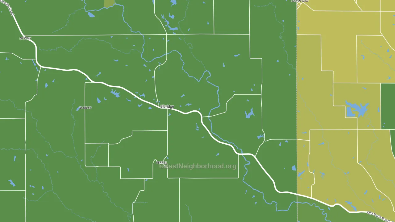 Elbridge, IL block-group voter-turnout map