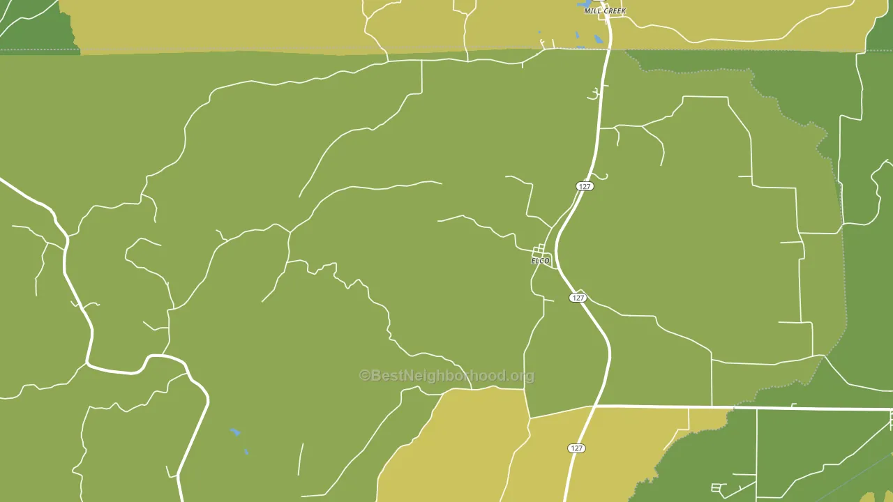 Elco, IL block-group voter-turnout map