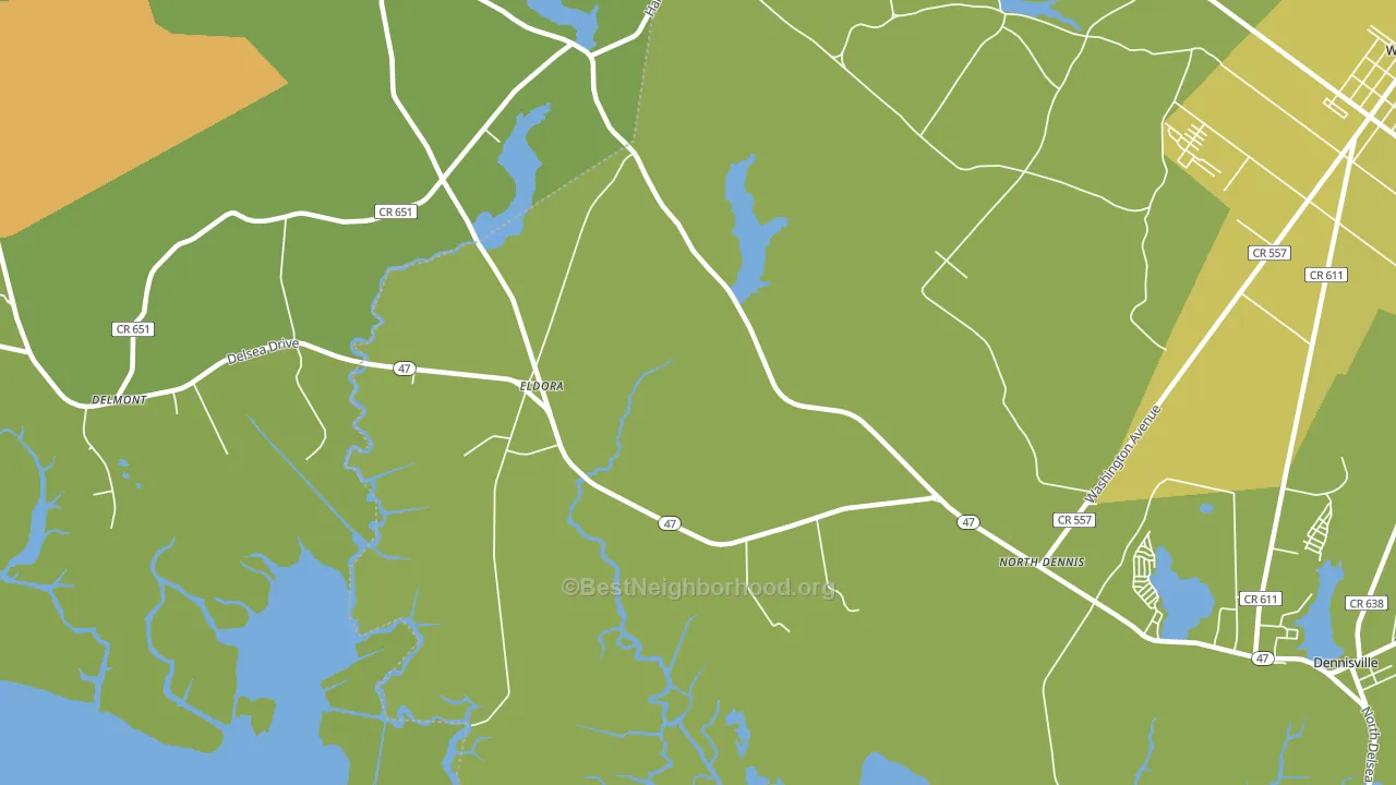 Eldora, NJ block-group voter-turnout map