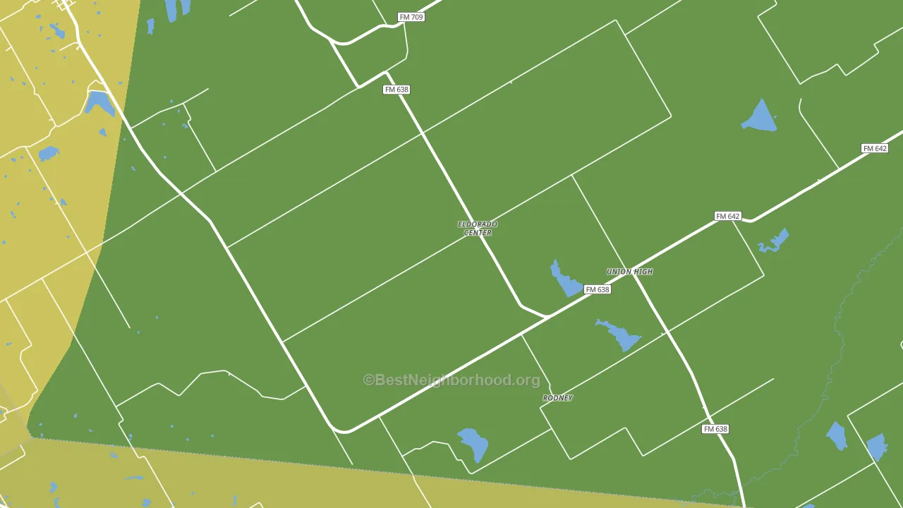 Eldorado Center, TX block-group voter-turnout map