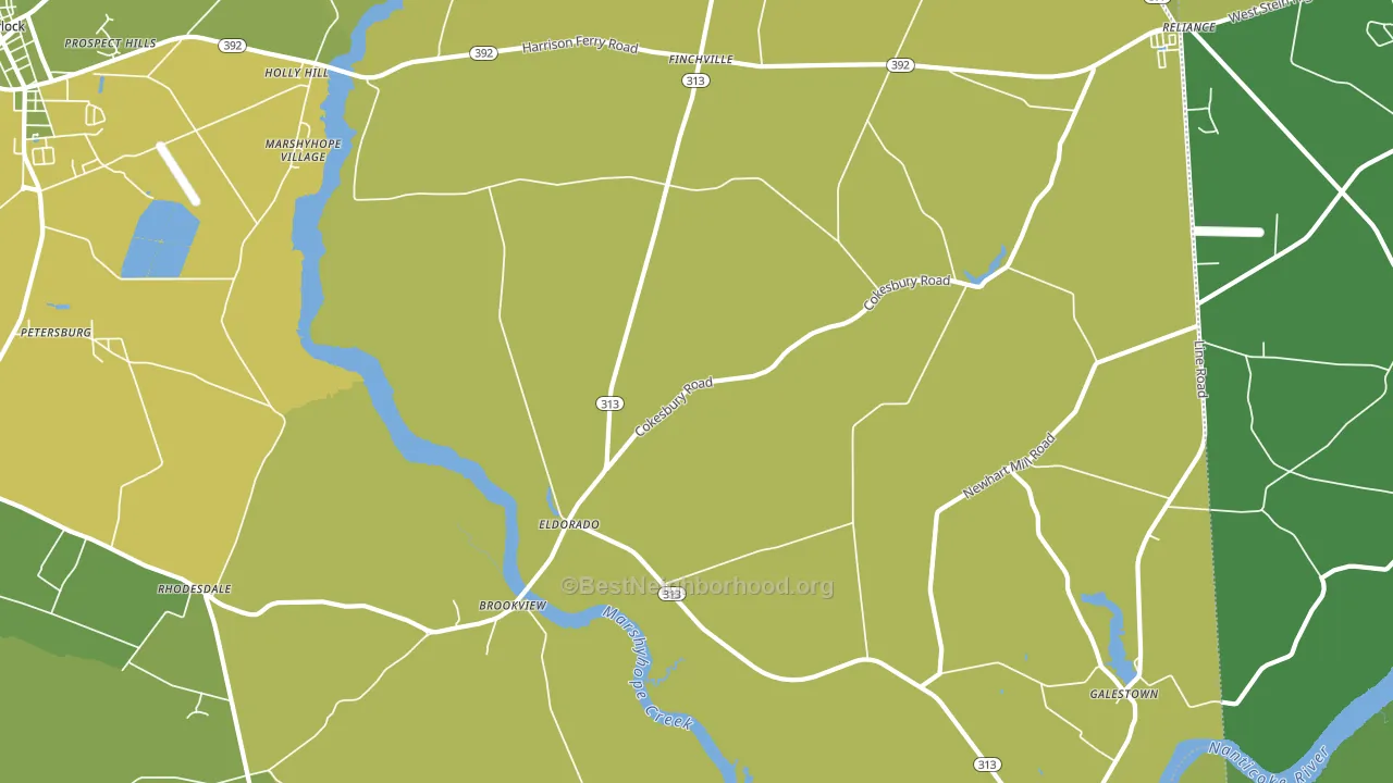 Eldorado, MD block-group voter-turnout map