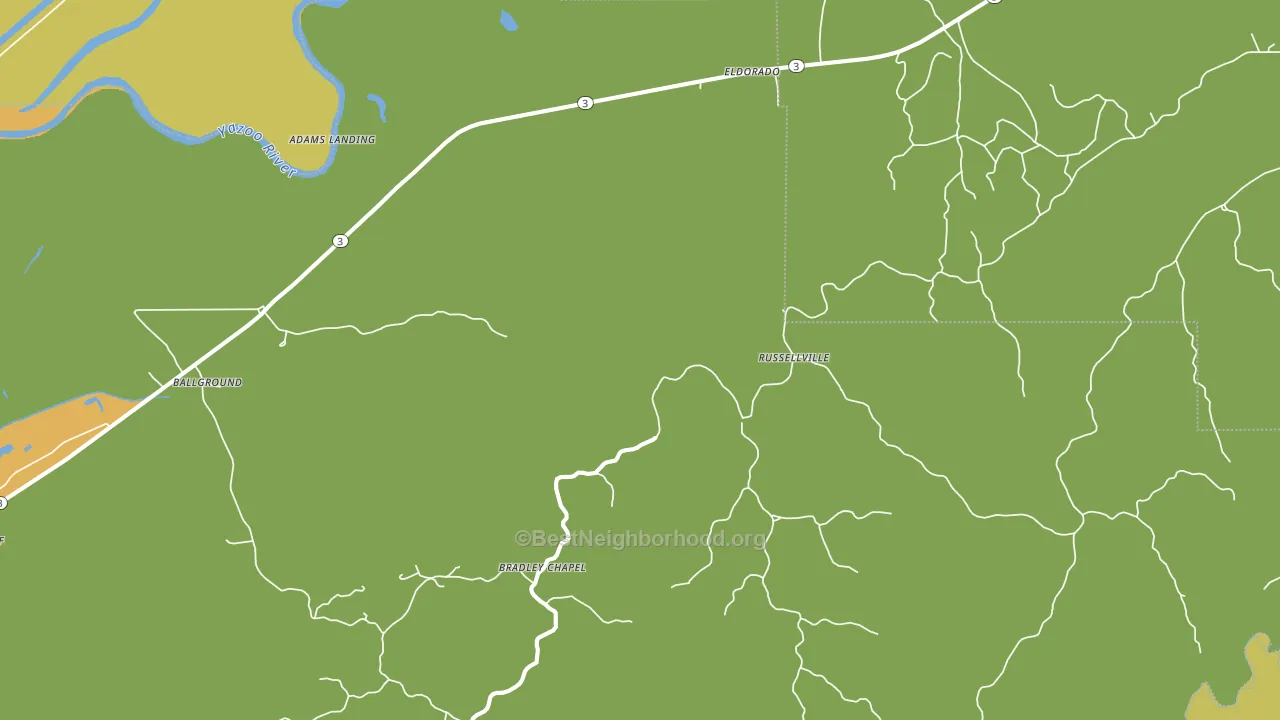 Eldorado, MS block-group voter-turnout map