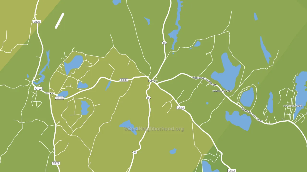 Eldred, NY block-group voter-turnout map