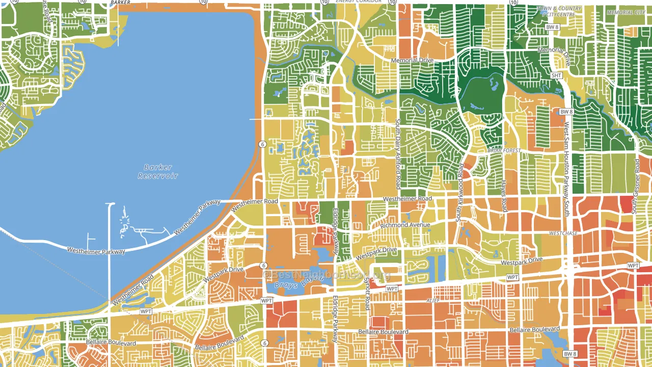 Eldridge-West Oaks, Houston, TX block-group voter-turnout map