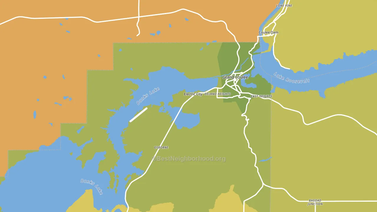 Electric City, WA block-group voter-turnout map