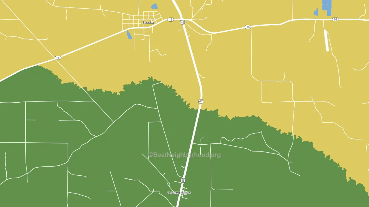 Electric Mills, MS block-group voter-turnout map