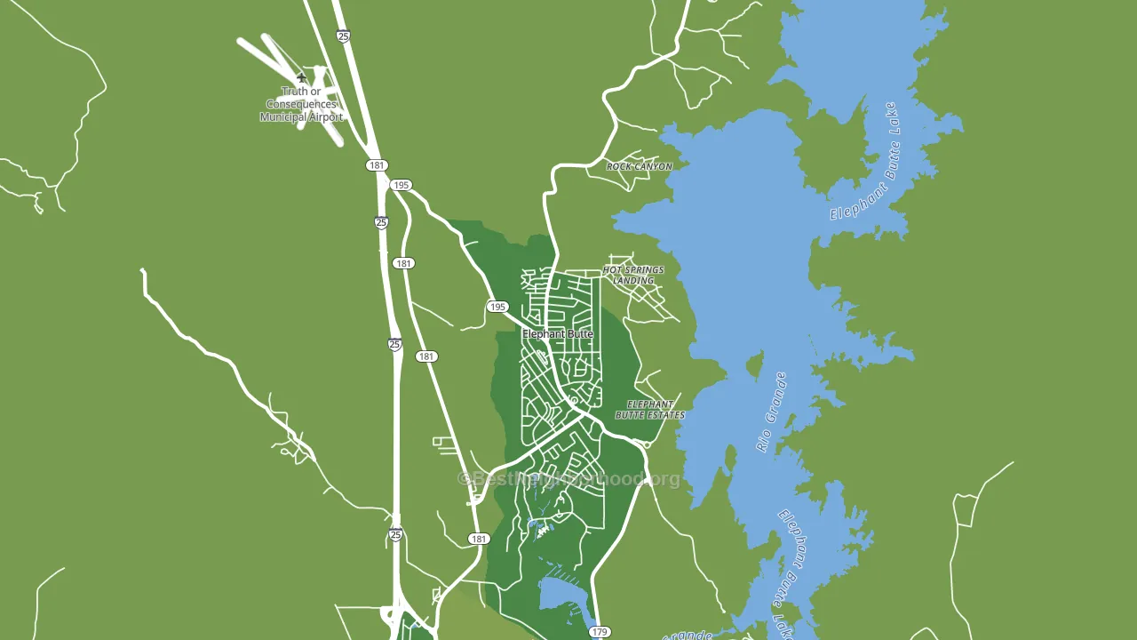 Elephant Butte, NM block-group voter-turnout map